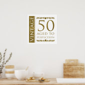 Fancy Vintage 50e verjaardag Poster (Keuken)