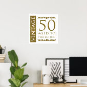 Fancy Vintage 50e verjaardag Poster (Thuiskantoor)