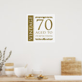 Fancy Vintage 70e verjaardag Poster (Keuken)