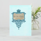 Fancy Vintage Wedding-uitnodigingen Kaart (Staand voorkant)