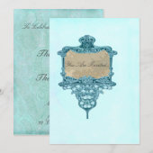 Fancy Vintage Wedding-uitnodigingen Kaart (Voorkant / Achterkant)