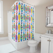 Fancy vis douchegordijn (In situ)