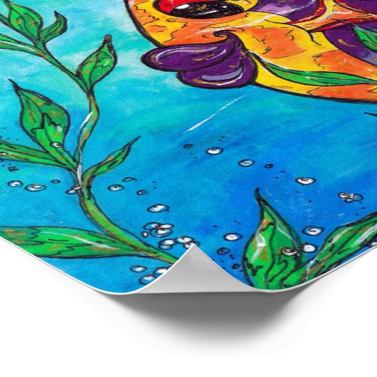 Fancy visafdrukken poster (Hoek)