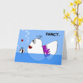 Fancy visbriefkaart kaart (Gele Bloem)