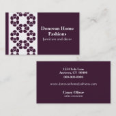 Fancy Visitekaartje Diva, Paars (Voorkant / Achterkant)