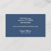 Fancy Visitekaartje Diva, Royal Blue (Achterkant)