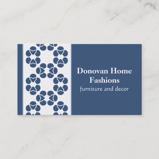 Fancy Visitekaartje Diva, Royal Blue (Voorkant)
