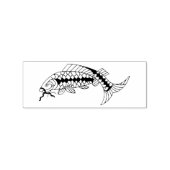 Fancy visrij van zwarte schubben rubberstempel (Afrduk)