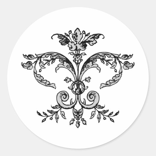 Fancy Vlaams BW Ronde Sticker (Voorkant)