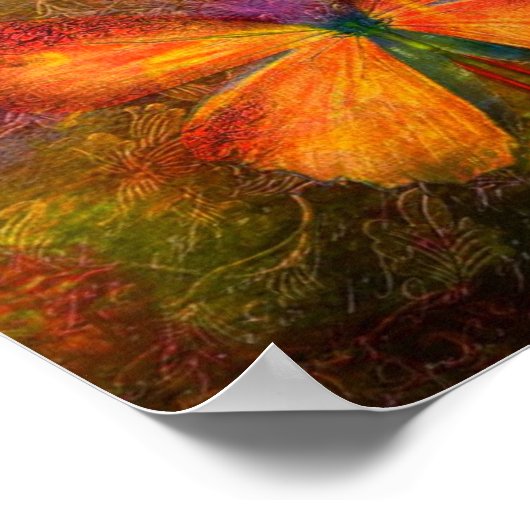 Fancy vlinder poster (Hoek)