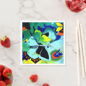 Fancy vlindercollage bevestigen met meerdere kleur servetten (Insitu)