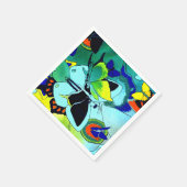 Fancy vlindercollage bevestigen met meerdere kleur servetten (Hoek)