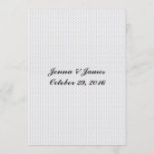 Fancy Vlurish 5x7" Weddenschap in zwart Menu (Achterkant)