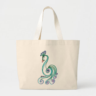 Fancy vogel grote tote bag