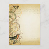 Fancy vogelgriep en vlinderzwijn briefkaart (Voorkant)