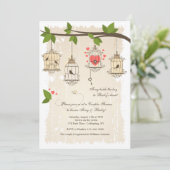 Fancy vogelkooien Showuitnodiging Kaart (Staand voorkant)