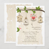 Fancy vogelkooien Showuitnodiging Kaart (Voorkant / Achterkant)