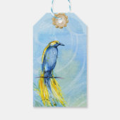 Fancy vogelSjabloon voor aangepaste voorkeur of Cadeaulabel (Achterkant)