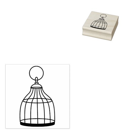 Fancy vogelstempel rubberstempel (Gestempeld)