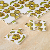 Fancy vorm Gemstone Art Yellow Legpuzzel (Zijkant)