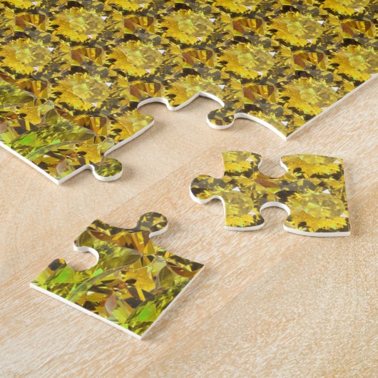 Fancy vorm Gemstone Art Yellow Legpuzzel (Zijkant)