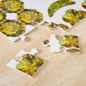 Fancy vorm Gemstone Art Yellow Legpuzzel (Zijkant)
