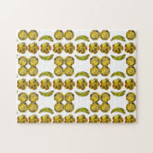 Fancy vorm Gemstone Art Yellow Legpuzzel (Horizontaal)