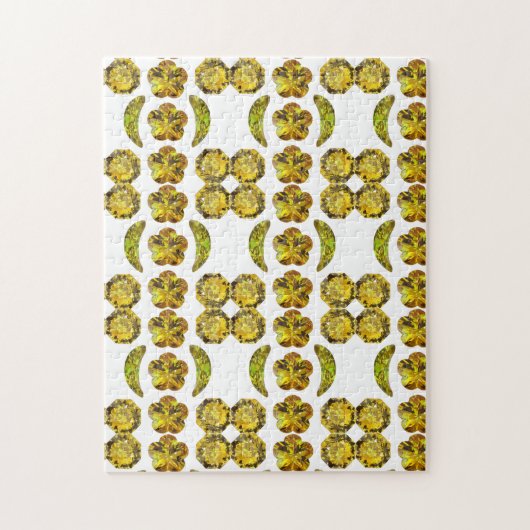 Fancy vorm Gemstone Art Yellow Legpuzzel (Verticaal)