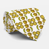 Fancy vorm Gemstone Art Yellow Stropdas (Opgerold)