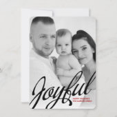 Fancy vreugdevolle vakantiefoto feestdagenkaart (Voorkant)