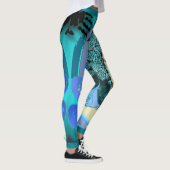 Fancy vrouwelijke Leggings w. Blue Star Fairy Patt (Rechts)