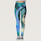 Fancy vrouwelijke Leggings w. Blue Star Fairy Patt (Voorkant)