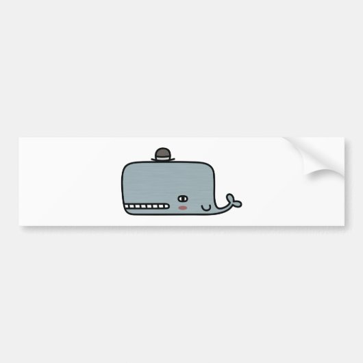 Fancy walvis bumpersticker (Voorkant)