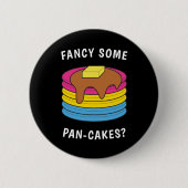Fancy wat pan-cakes Funny LGBTQ Pansexual Pride Ronde Button 5,7 Cm (Voorkant)