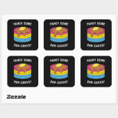 Fancy wat pan-cakes Funny LGBTQ Pansexual Pride Vierkante Sticker (Vel)