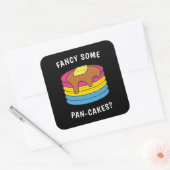 Fancy wat pan-cakes Funny LGBTQ Pansexual Pride Vierkante Sticker (Envelop)