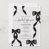 Fancy Waterverf Black Bow Formal Vrijgezellenfeest Kaart (Voorkant)