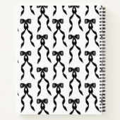 Fancy Waterverf Black Bow Monogrammed Notitieboek (Achterkant)