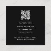 Fancy Waterverf Black Bow QR Code Social Media Vierkante Visitekaartje (Achterkant)