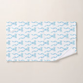 Fancy Waterverf Blue Bow Bad Handdoek (Handdoek)