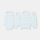 Fancy Waterverf Blue Bow Pattern Bedankdoosjes (Uitgevouwen)