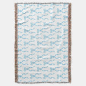 Fancy Waterverf Blue Bow Pattern Deken (Voorkant Verticaal)