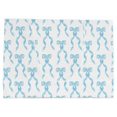 Fancy Waterverf Blue Bow Pattern Groot Cadeauzakje (Achterkant)