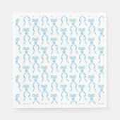 Fancy Waterverf Blue Bow Pattern Servet (Voorkant)
