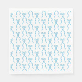 Fancy Waterverf Blue Bow Pattern Servet