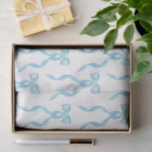 Fancy Waterverf Blue Bow Pattern Tissuepapier (Geschenk)