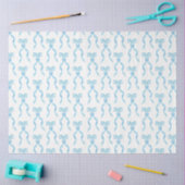 Fancy Waterverf Blue Bow Pattern Tissuepapier (Craft)