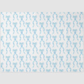 Fancy Waterverf Blue Bow Pattern Tissuepapier (Voorkant)