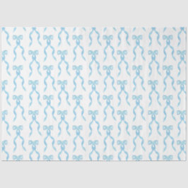 Fancy Waterverf Blue Bow Pattern Tissuepapier