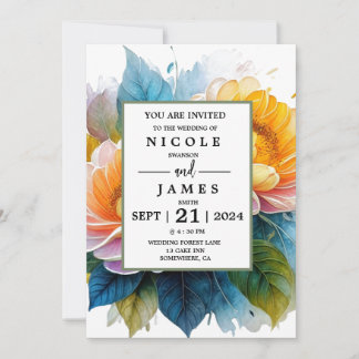 Fancy Waterverf Floral Kaart